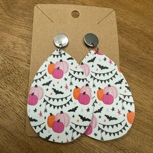 5/ $ 10‎ Halloween Pumpkin Teardrop Earrings